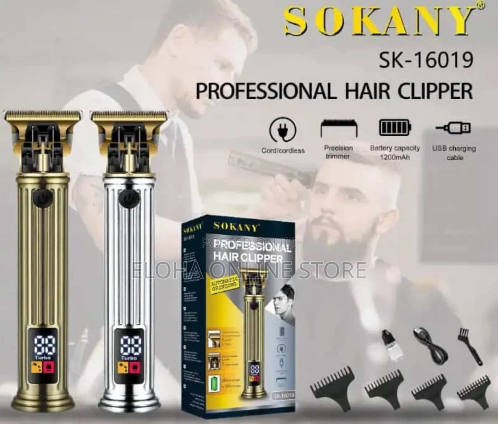 Sokany Professional Hair Clipper (Model Sk-16019)
