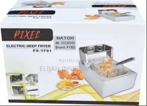 Pixel 6 Litres Commercial Deep Fryer Stainless Steel–Silver