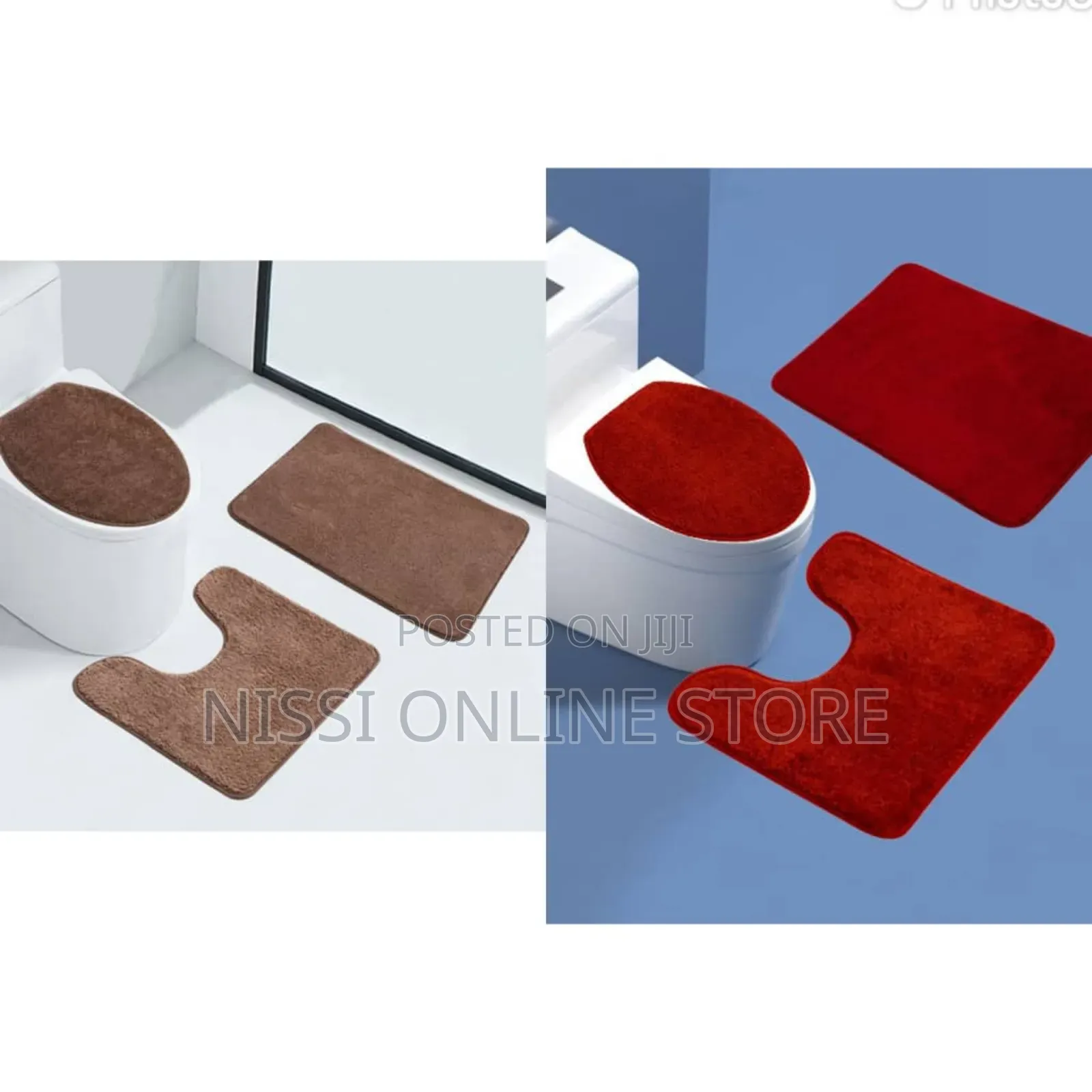 3pc Solid Bathroom Mat