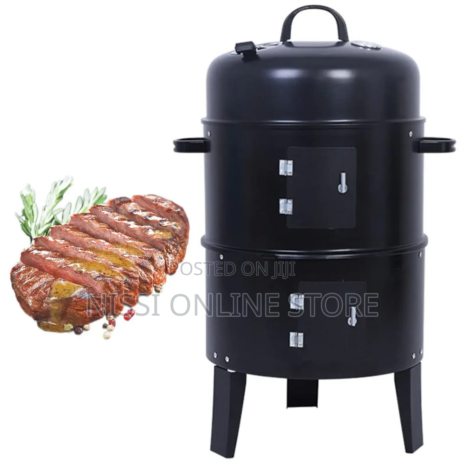3 in 1 Multipurpose Charcoal Barbecue Smoker Grill