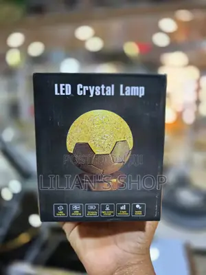 Round Gold Crystal Led Lamlp