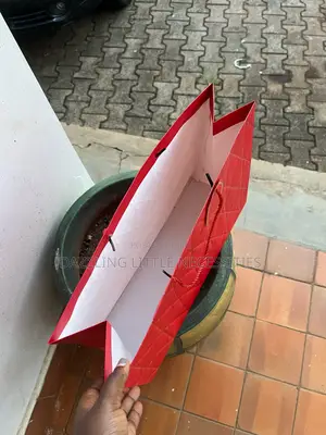 Crimson Gift Bag With Message Tag - Red