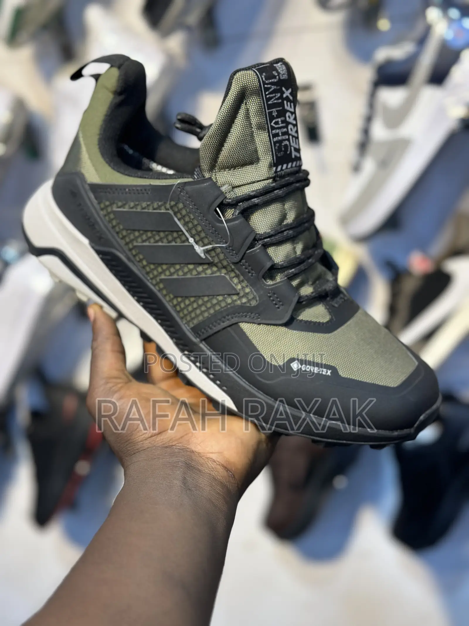 Men’S Classic Green Adidas Terrex Trailmaker GTX Hiking Shoe