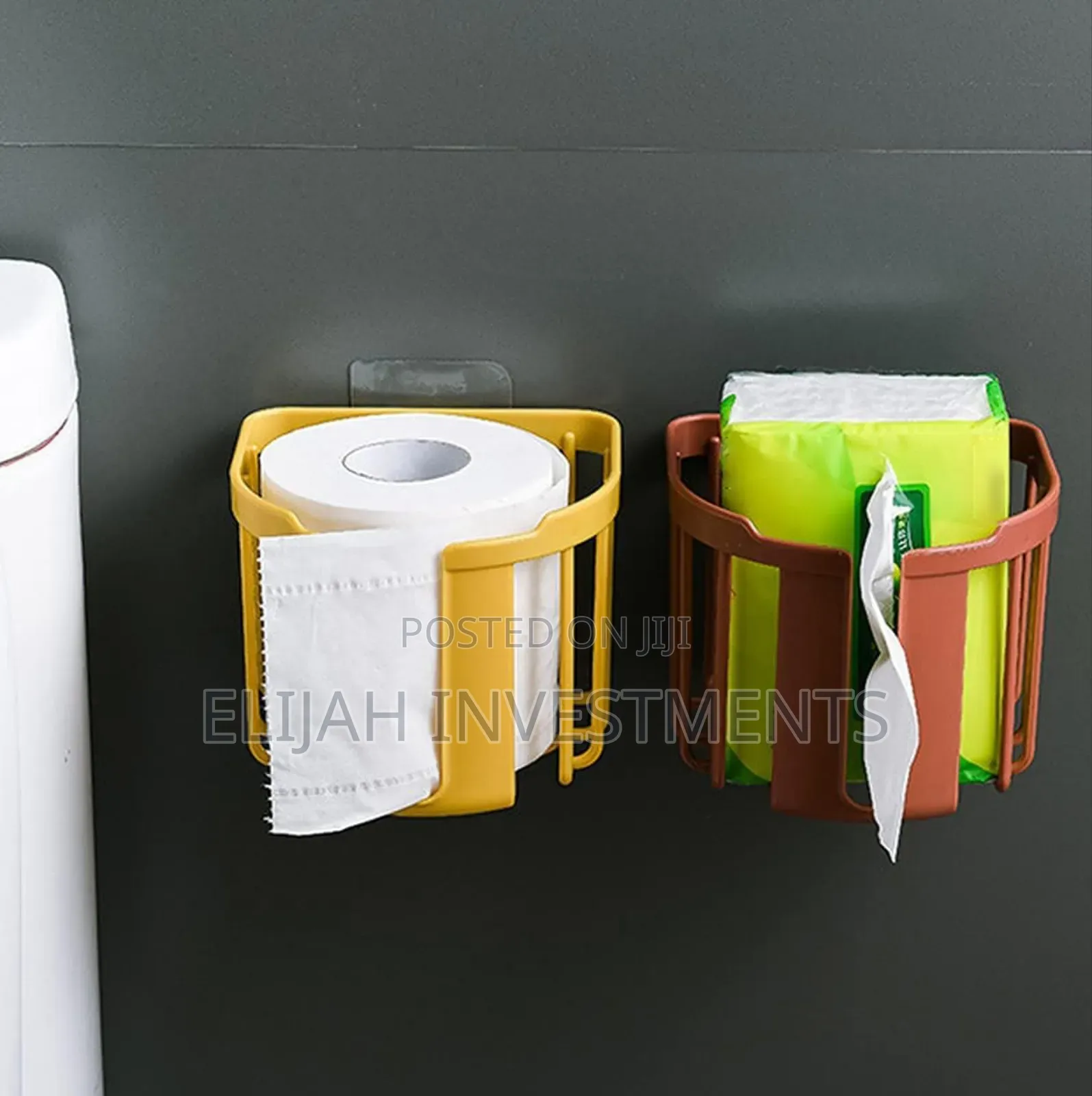 2pcs No Drill Toilet Paper Holders