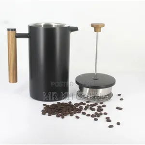 Metallic French Press Coffee Maker