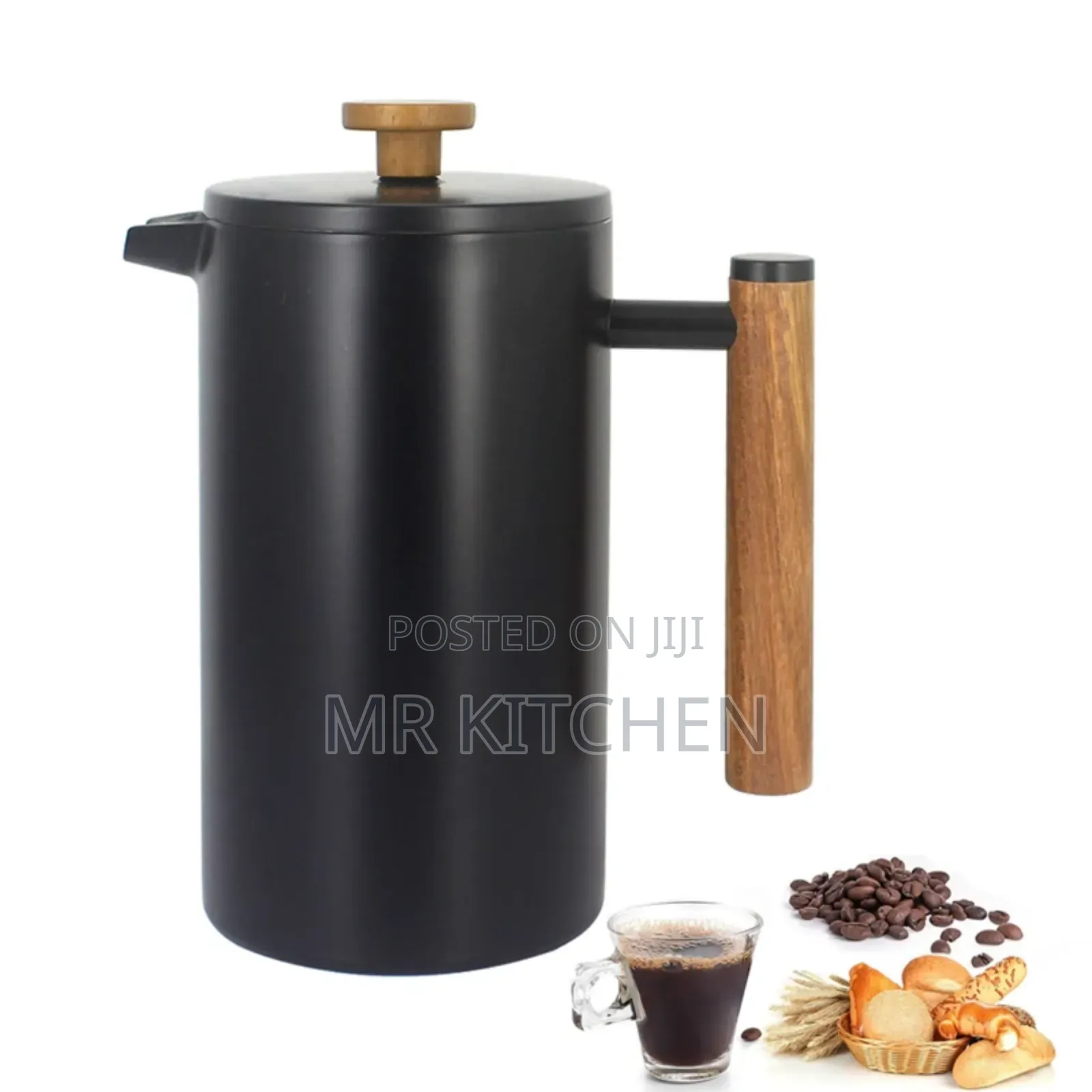 Metallic French Press Coffee Maker