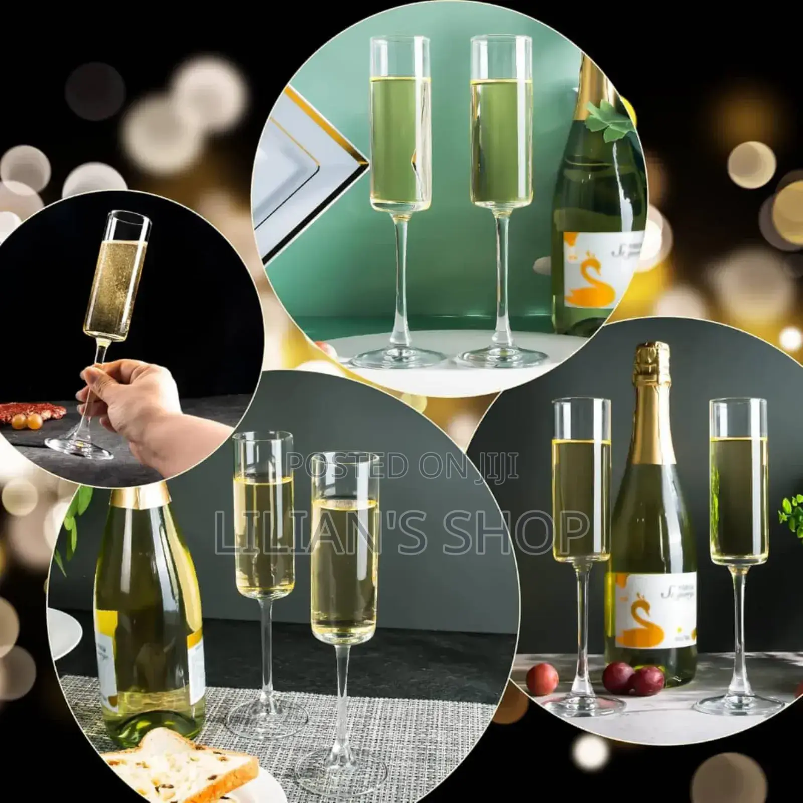 6pcs Deli Champagne Cocktail Glasses Cups 180ml