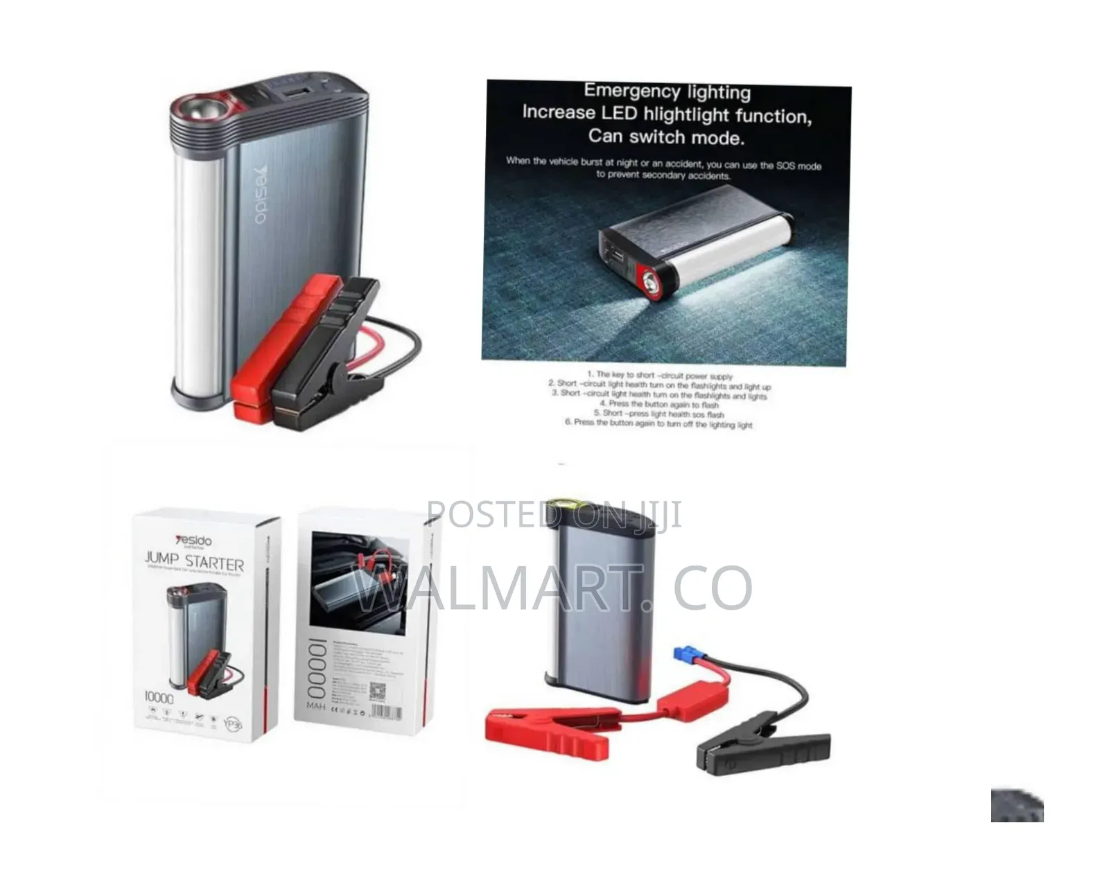 Yesido Car Jump Starter 10000mah Power Bank