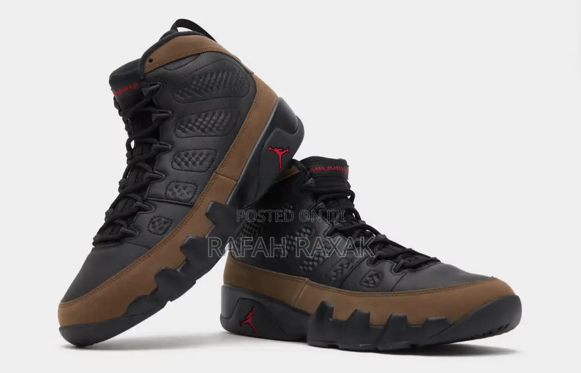 Men’S Black/Brown Air Jordan 9 Retro High Sneakers