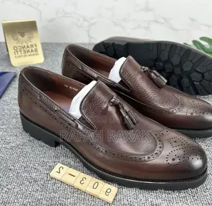 Original Men’S Brown Franco Banetti Tassel Leather Loafers