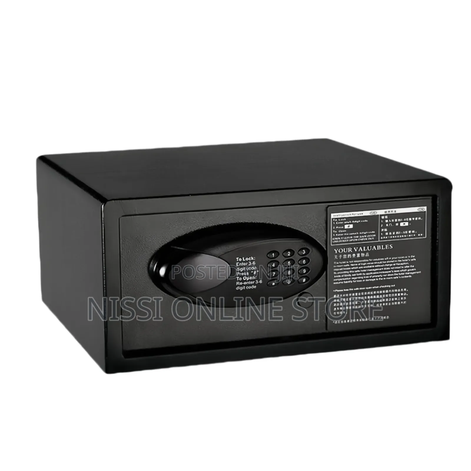 Large Steel Strong Box With Hotel Style Digital Lock Safe