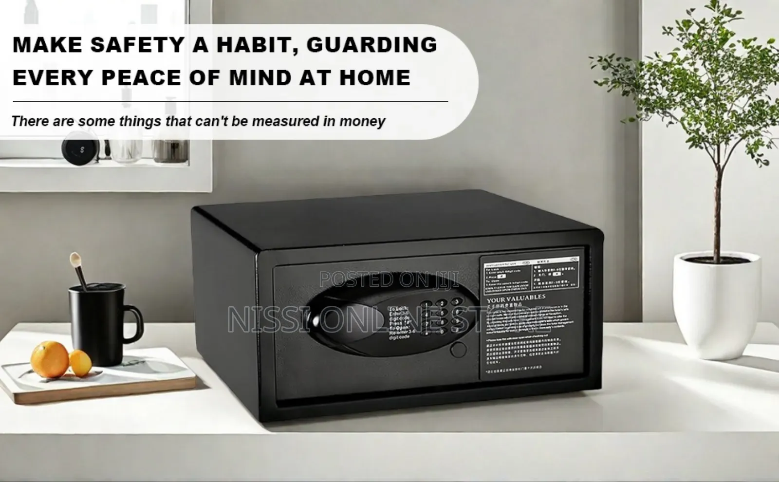 Large Steel Strong Box With Hotel Style Digital Lock Safe