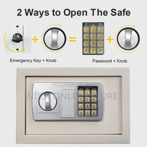 Fireproof With 2 Manual Override Keys Safe Cash Box.