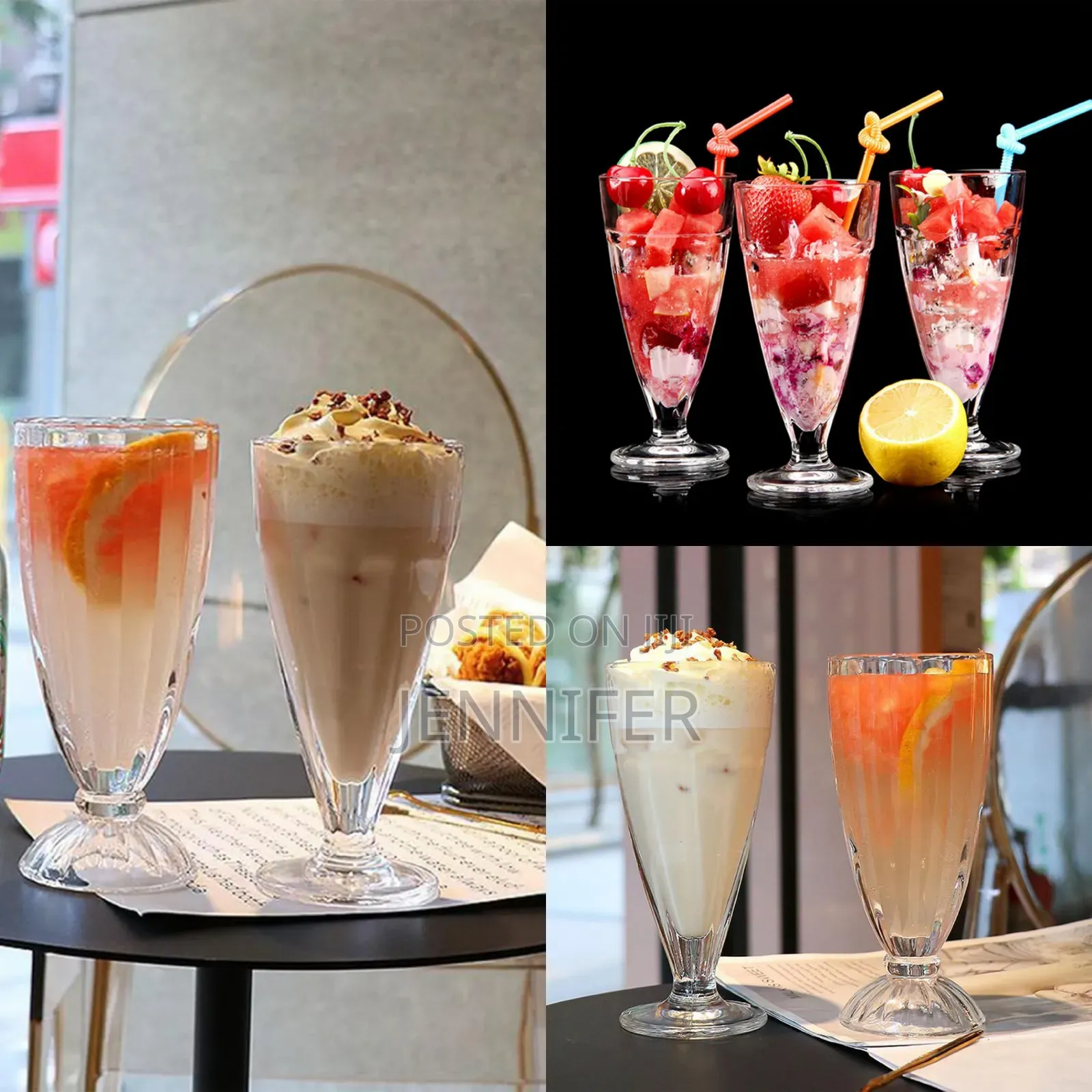 6pcs Ice Cream Glassware Set