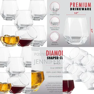 6pcs 310ml Diamond Whiskey Glasses