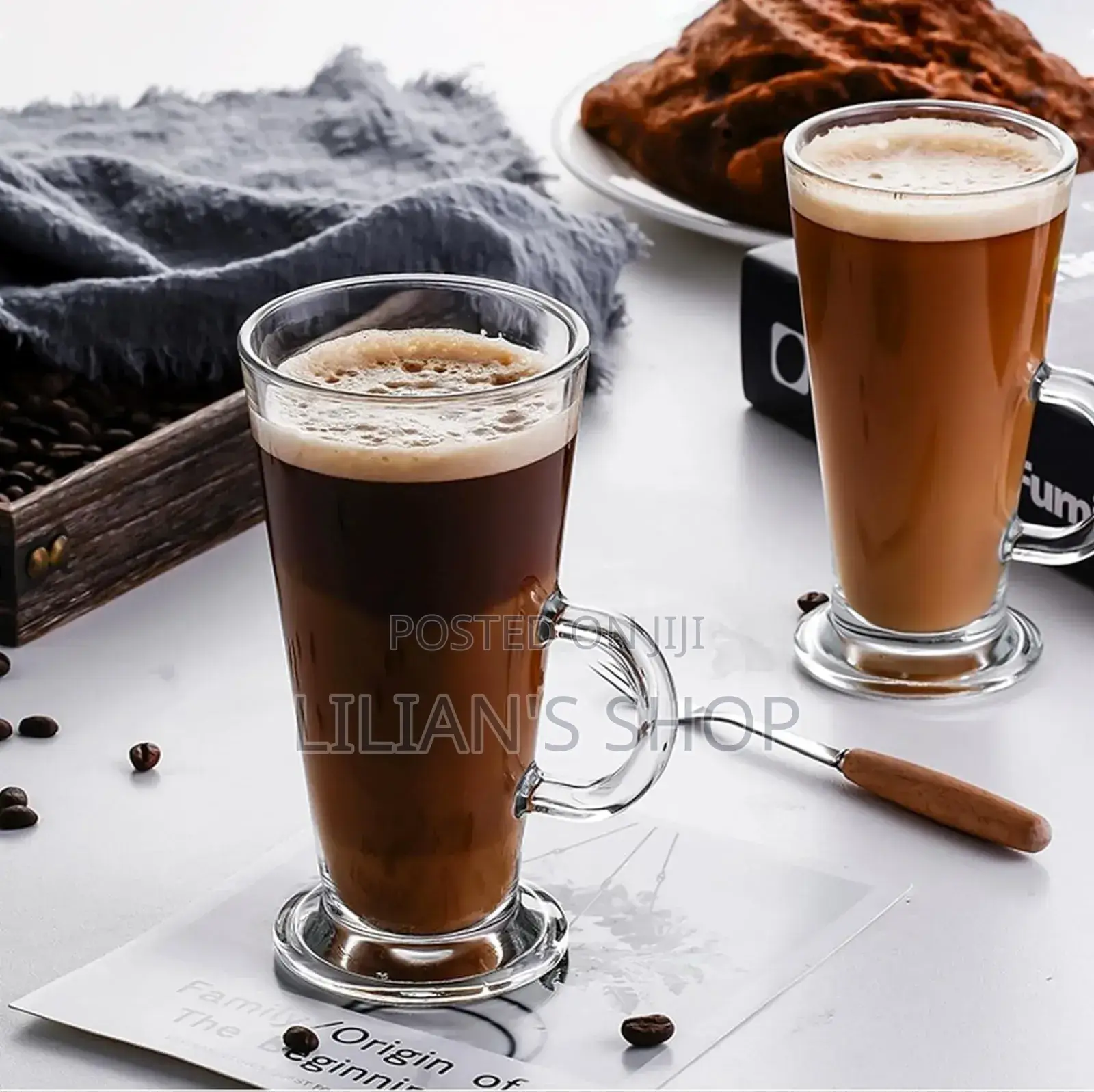 6 Pieces of Irish Coffee Ice Cream Tea Glasses – Colourless
