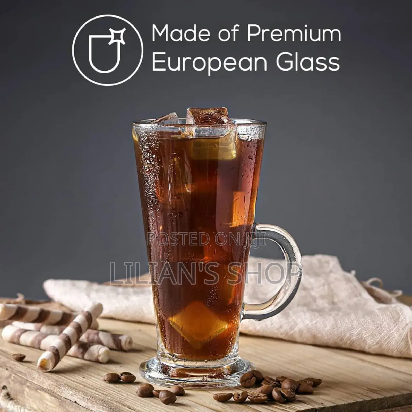 6 Pieces of Irish Coffee Ice Cream Tea Glasses – Colourless