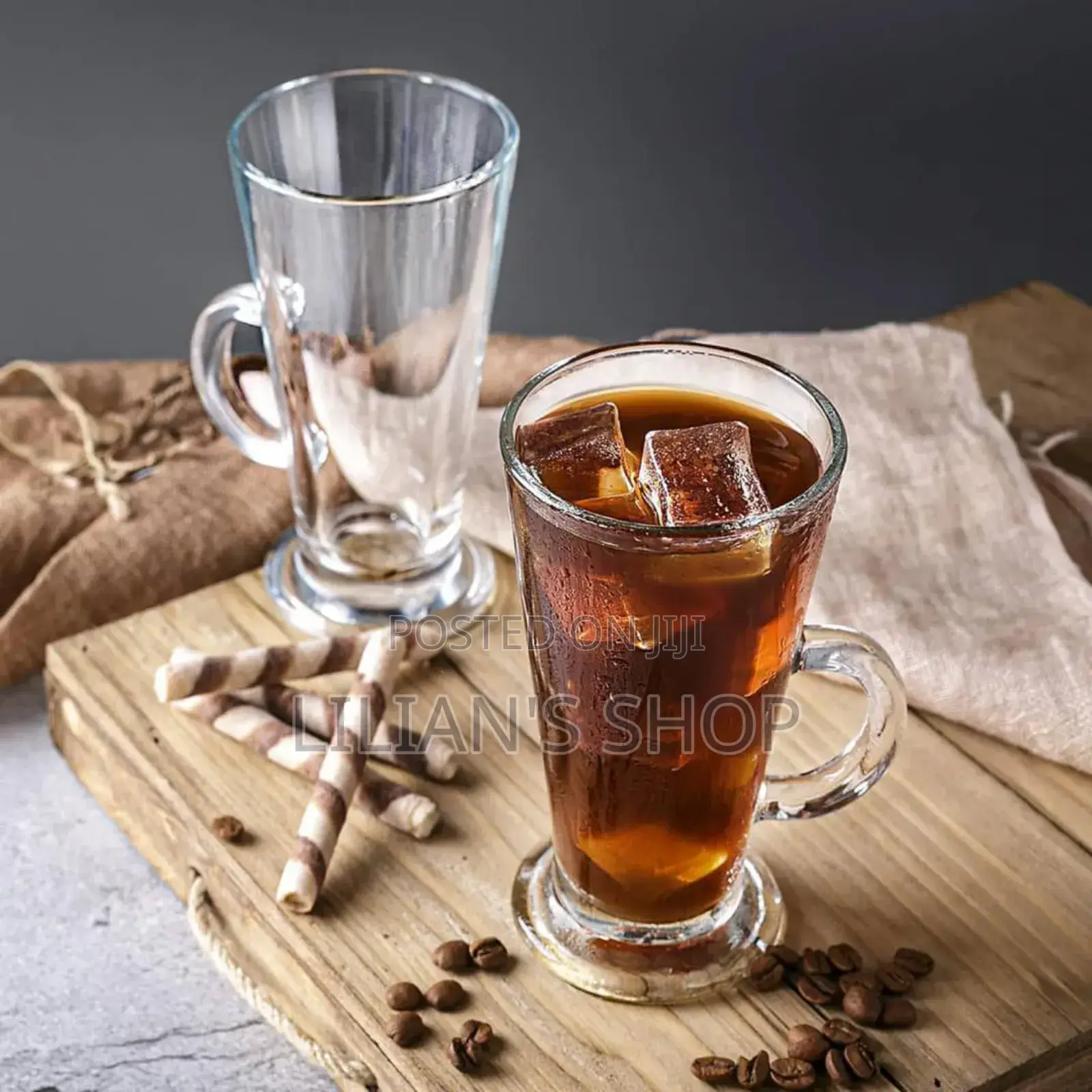 6 Pieces of Irish Coffee Ice Cream Tea Glasses – Colourless