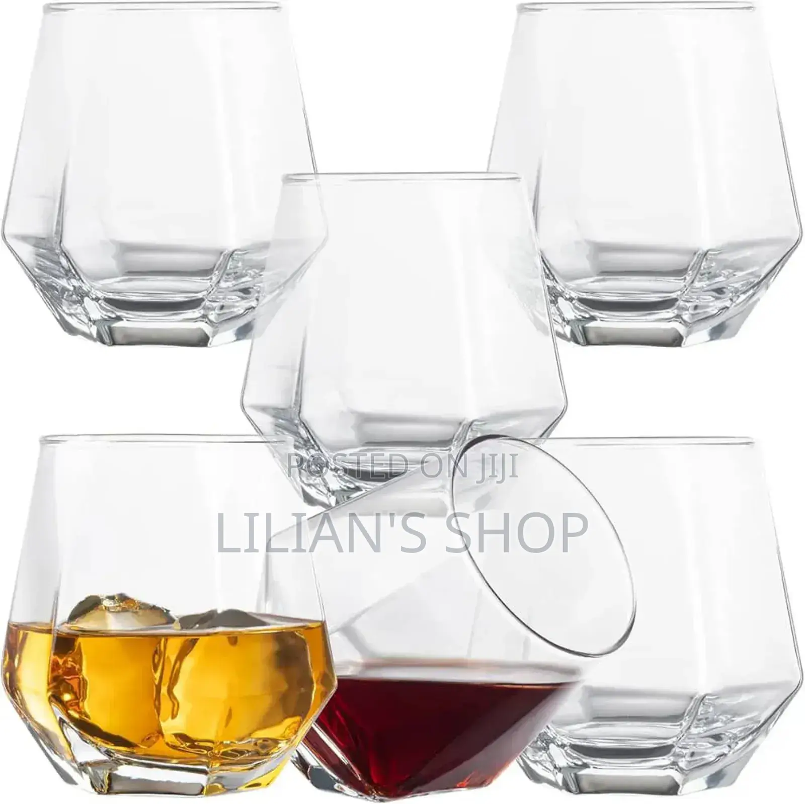6pcs 310ml Diamond Whiskey Glasses