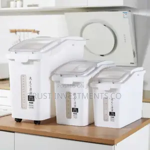 Photo - 50 Litres Ingredients Sugar Flour Rice Bin Beans Food Box