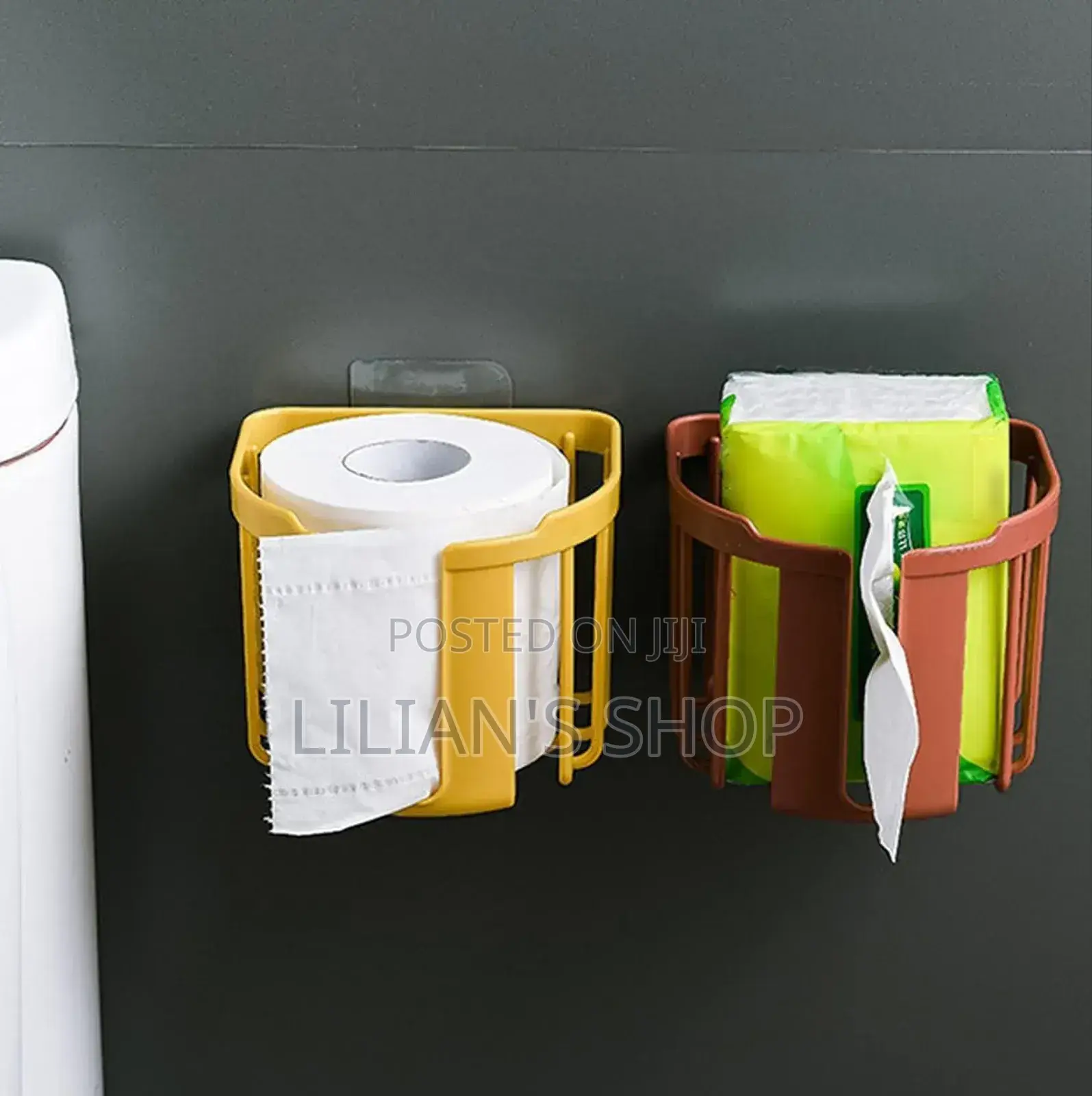 2pcs No Drill Toilet Paper Holders