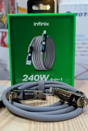 New Infinix 240w 4in1 Usb Cable Fast Charging Phones Laptops