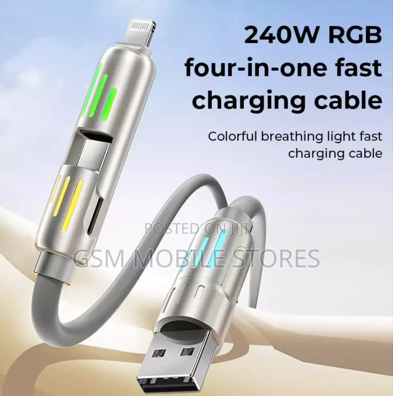 New Infinix 240w 4in1 Usb Cable Fast Charging Phones Laptops