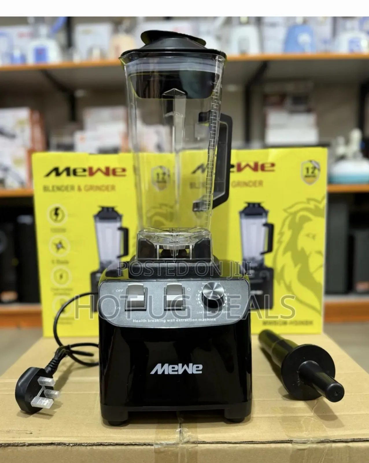 2 In 1 Mewe Commercial Electric Blender  With Grinder  - 2l