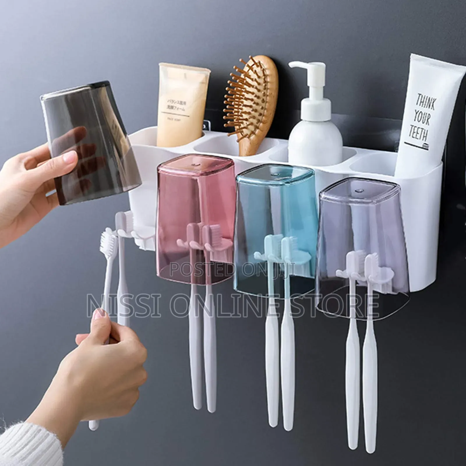 Large Toothpaste Dispenser and Toothbrush Holder