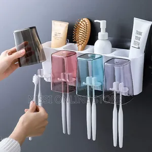 Large Toothpaste Dispenser and Toothbrush Holder