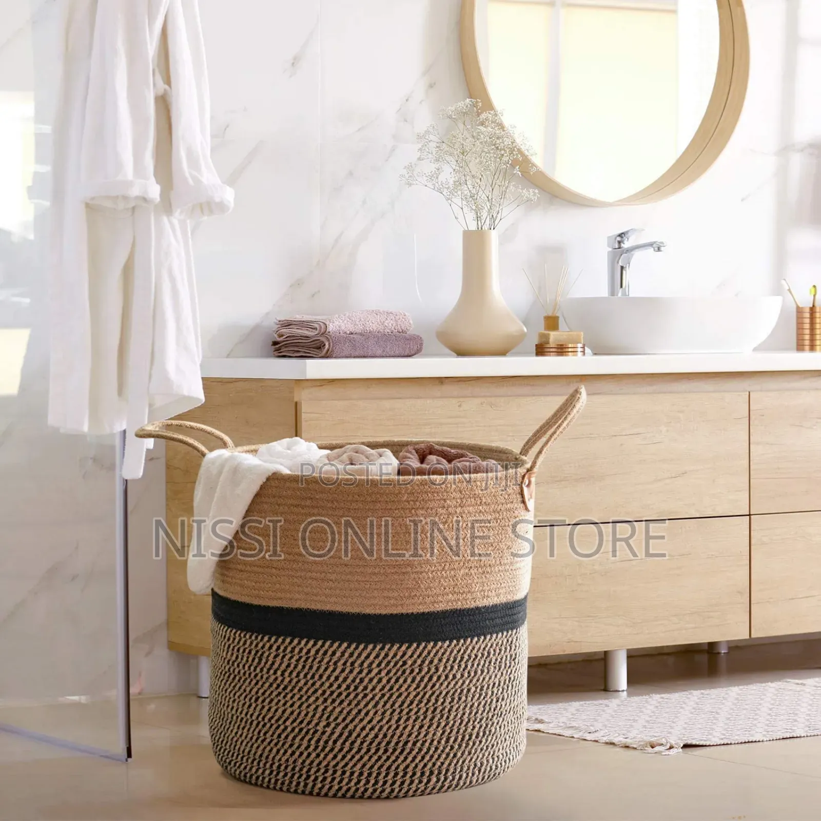 Large Hand Crafted Laundry Basket