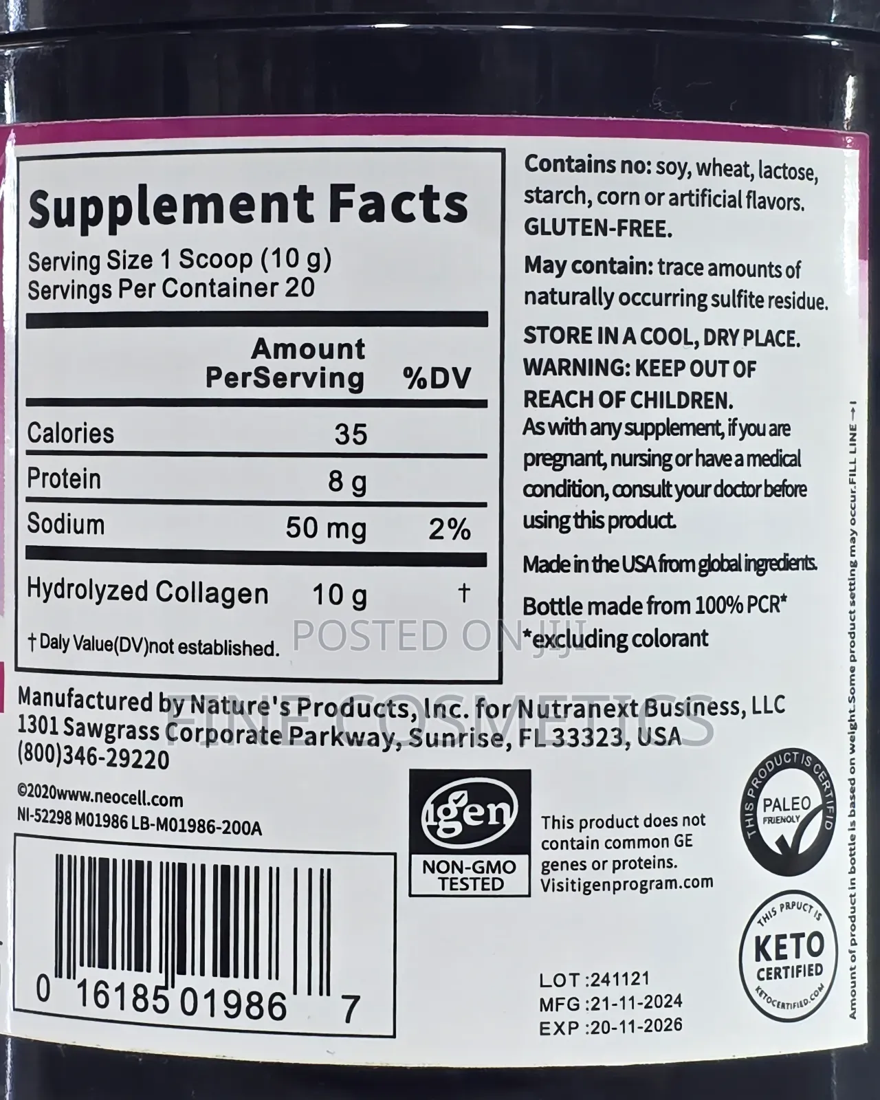 Neocell Super Collagen Peptides Powder for Skin, Hair, Nails
