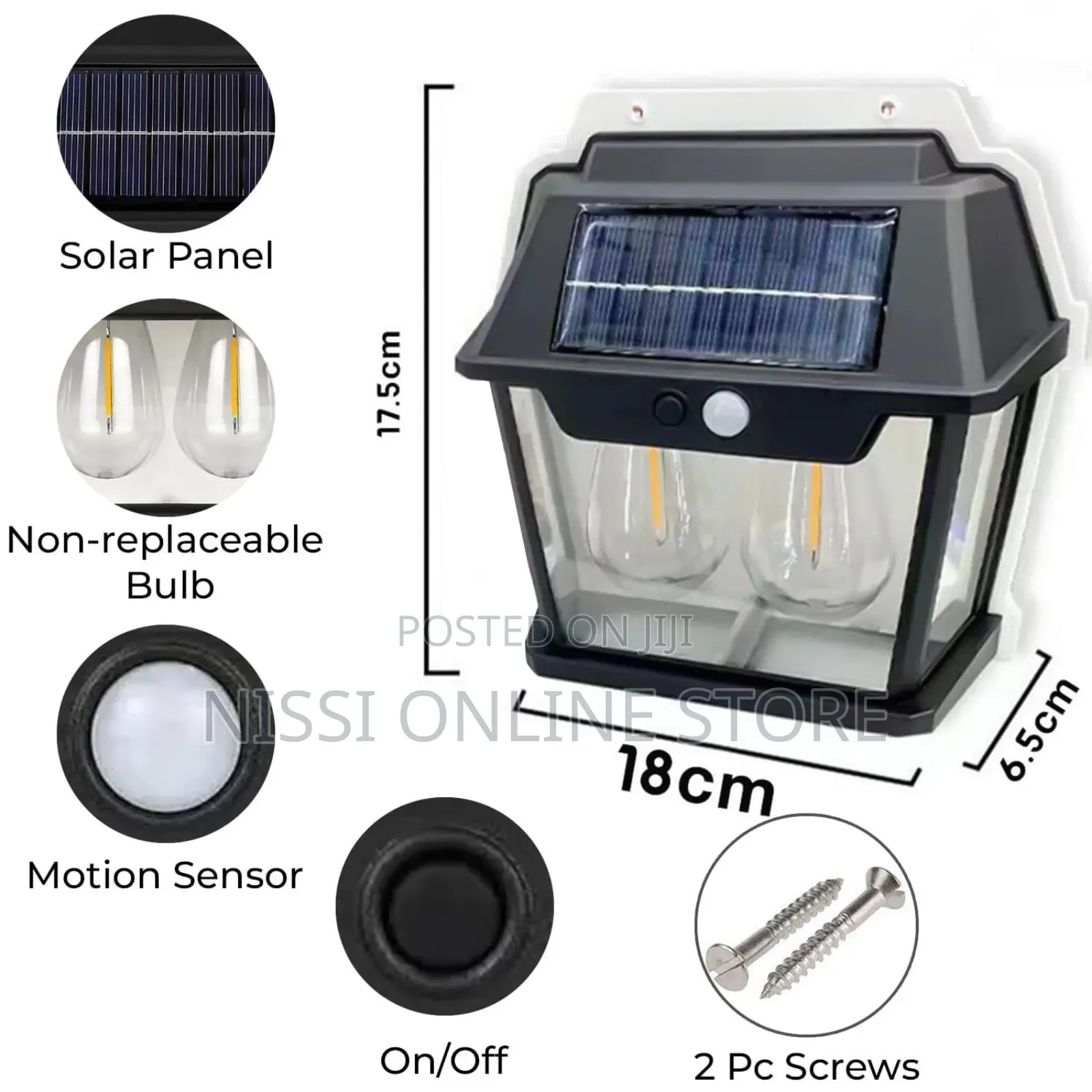 Outdoor Solar Interaction 2led Wall Light