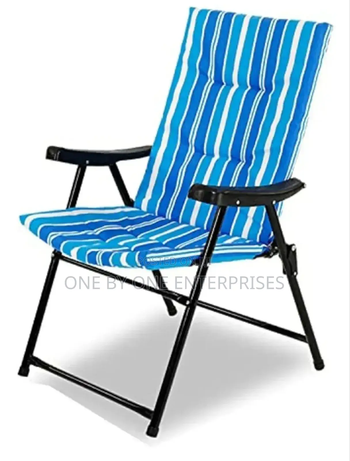 Folding Camping Chair With Cushion Beach for Garden Balcony.