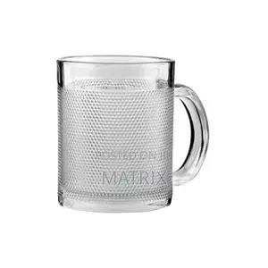 6pcs Set of Tea Coffee Glass Mugs - Transparent