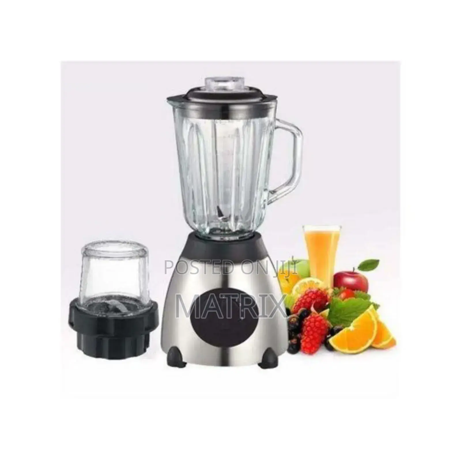 High Speed Motor Stainless Steel Base Glass Jar Blender -