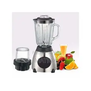 High Speed Motor Stainless Steel Base Glass Jar Blender -