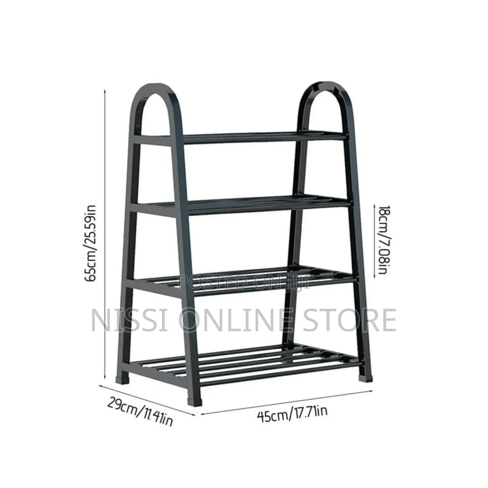 4 Tiers Metallic Shoes Rack