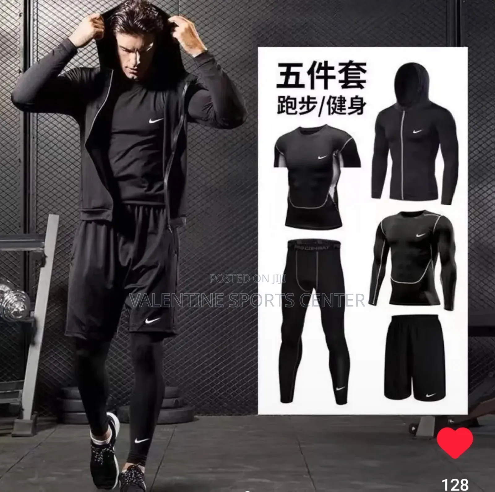 Black Wear Gym 5 Pics Original Material