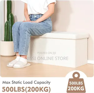Foldable 2in1 Storage Box and Ottoman