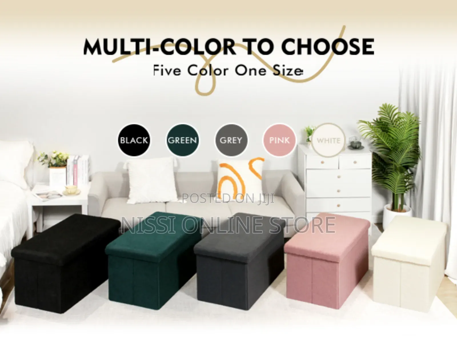 Foldable 2in1 Storage Box and Ottoman