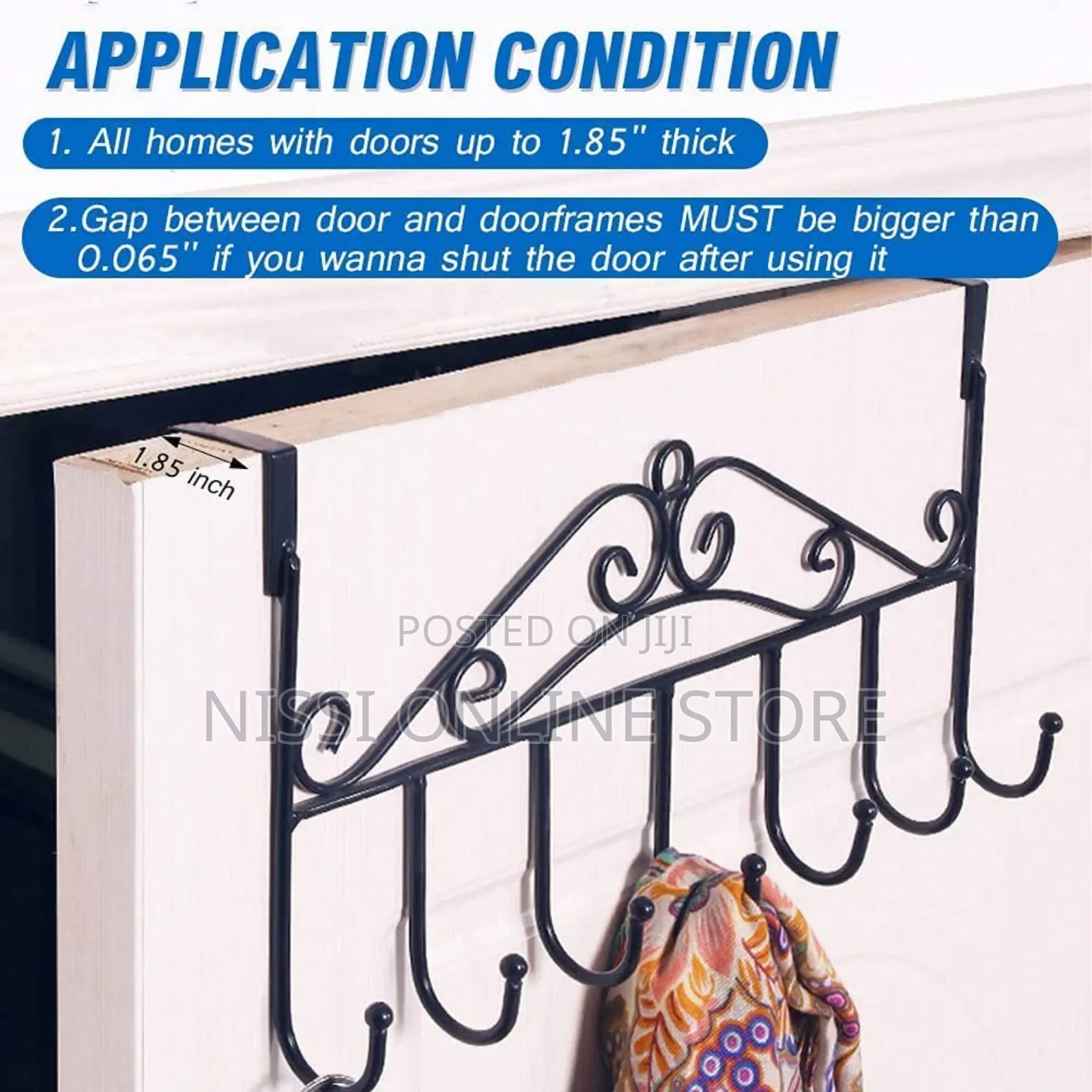 Stainless Steel Over the Door Hook Hanger