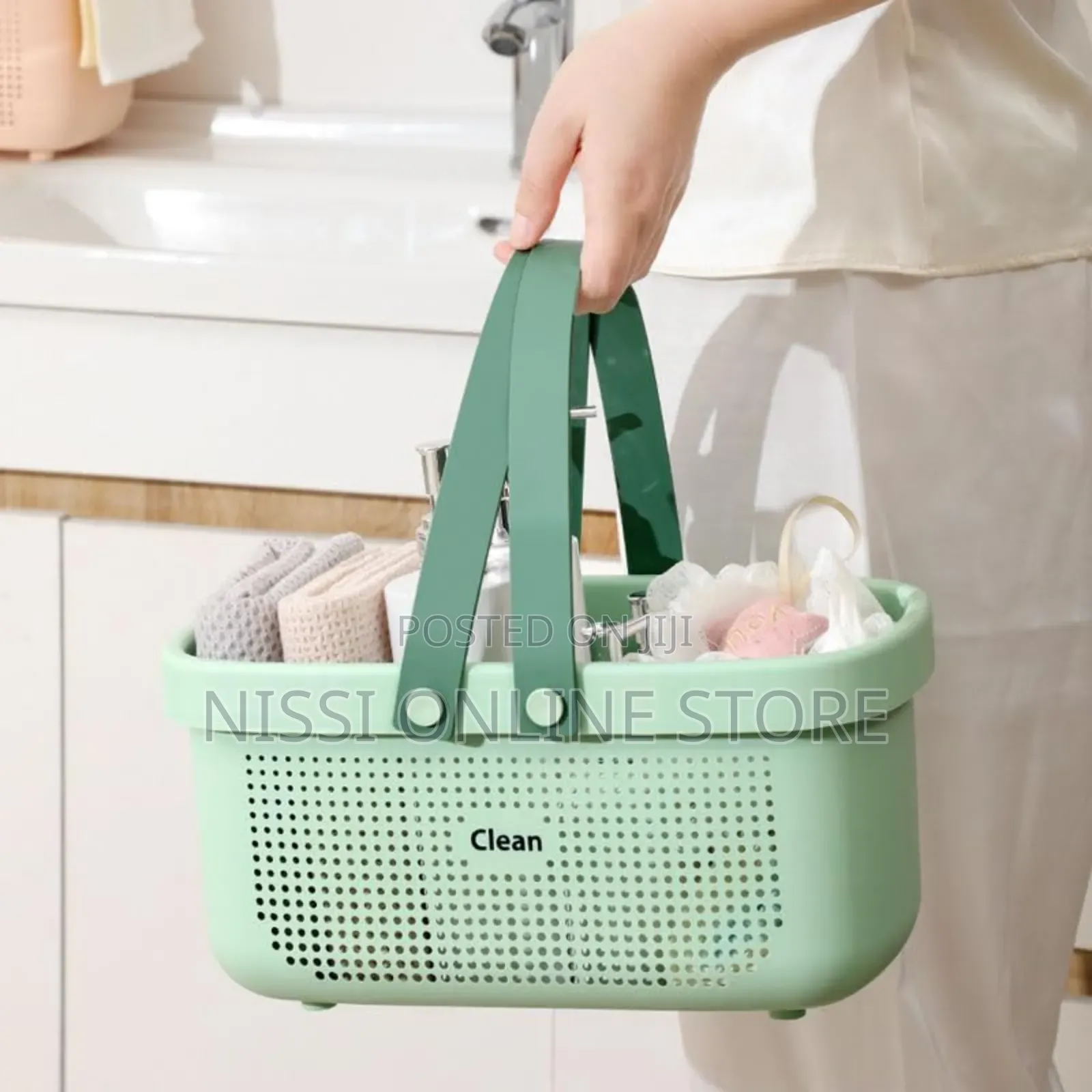 Portable Multipurpose Storage Basket With Handles
