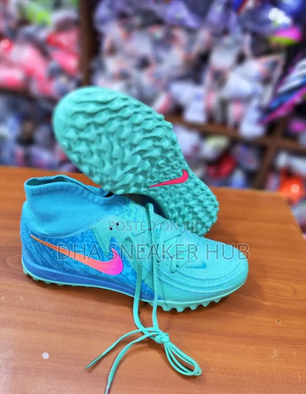Fair Play Soccer Boots/Football Boots Light Green and Pink