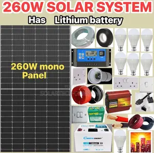 260w Solar System Kit With Lithium Battery/ Long Lifespan