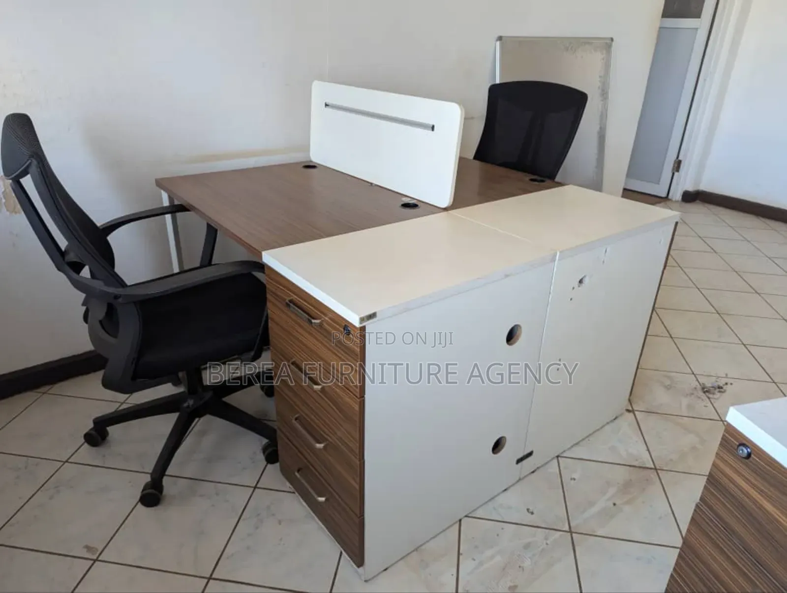 Two Seater Workstation With 2 Chairs Available