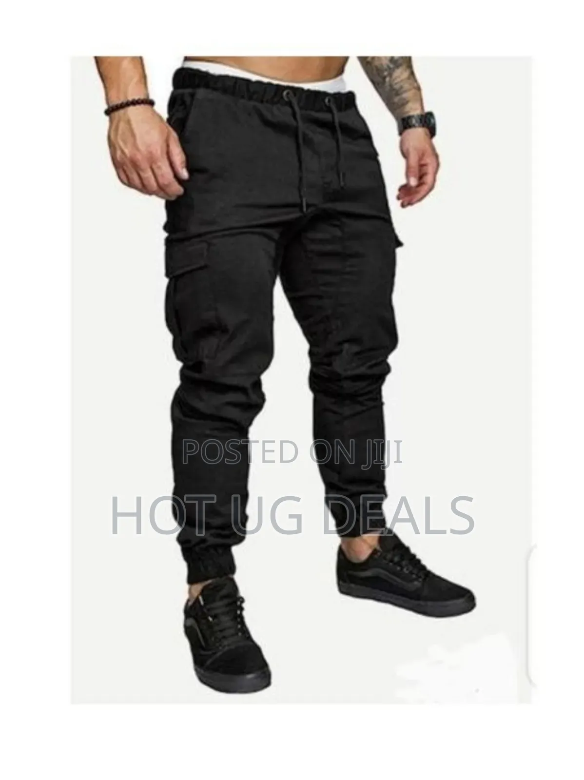 Men's Khaki Track Pants - Navy Blue