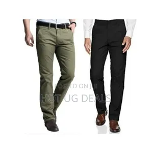 New 2 Pack Of Khaki Men's Trousers - Green, Black