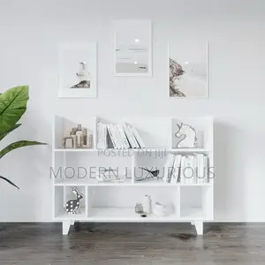 Book Shelf/ White Book Shelf Living /Room Quality Modern/
