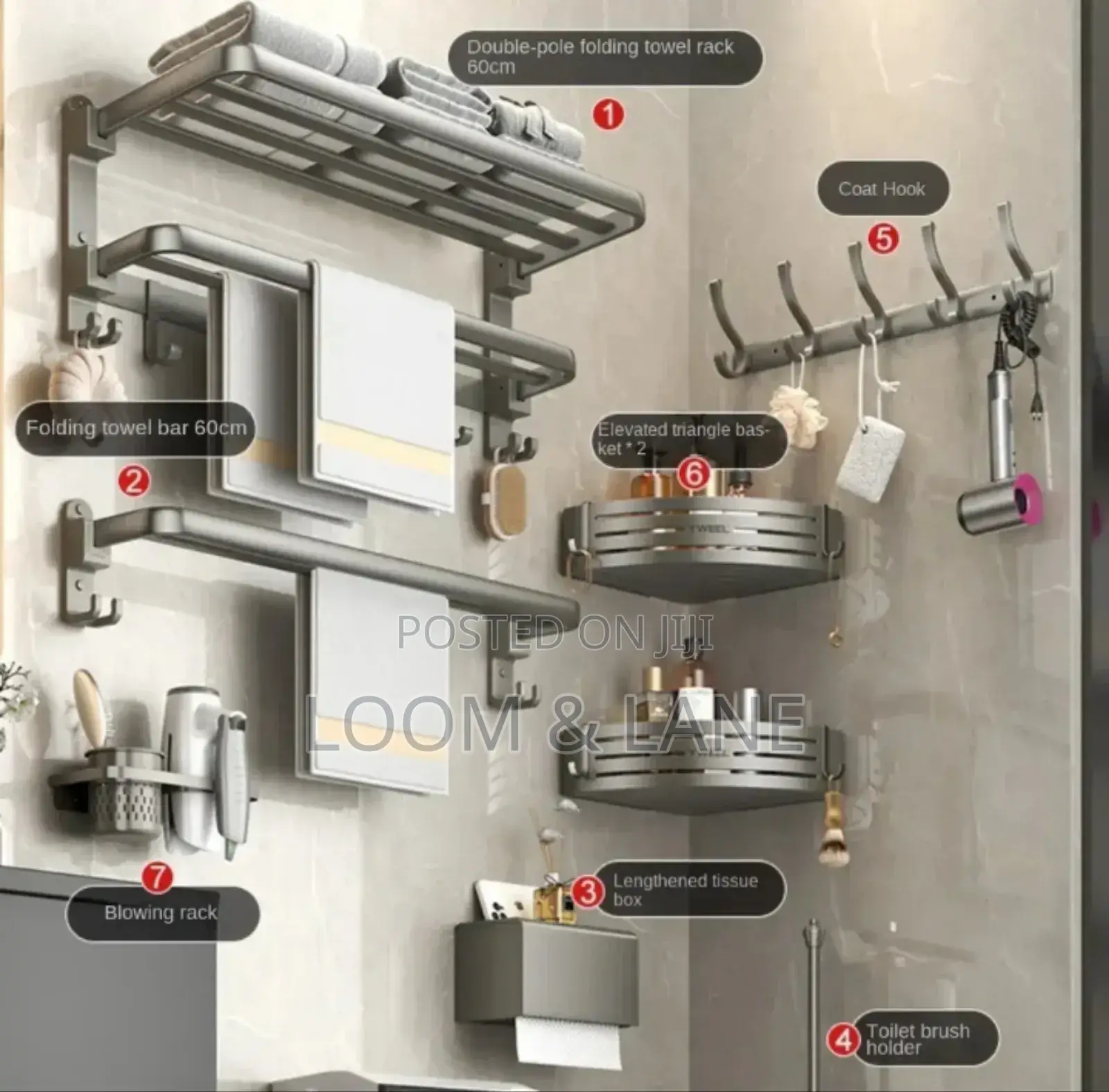 7-Piece High-Quality Bathroom Set
